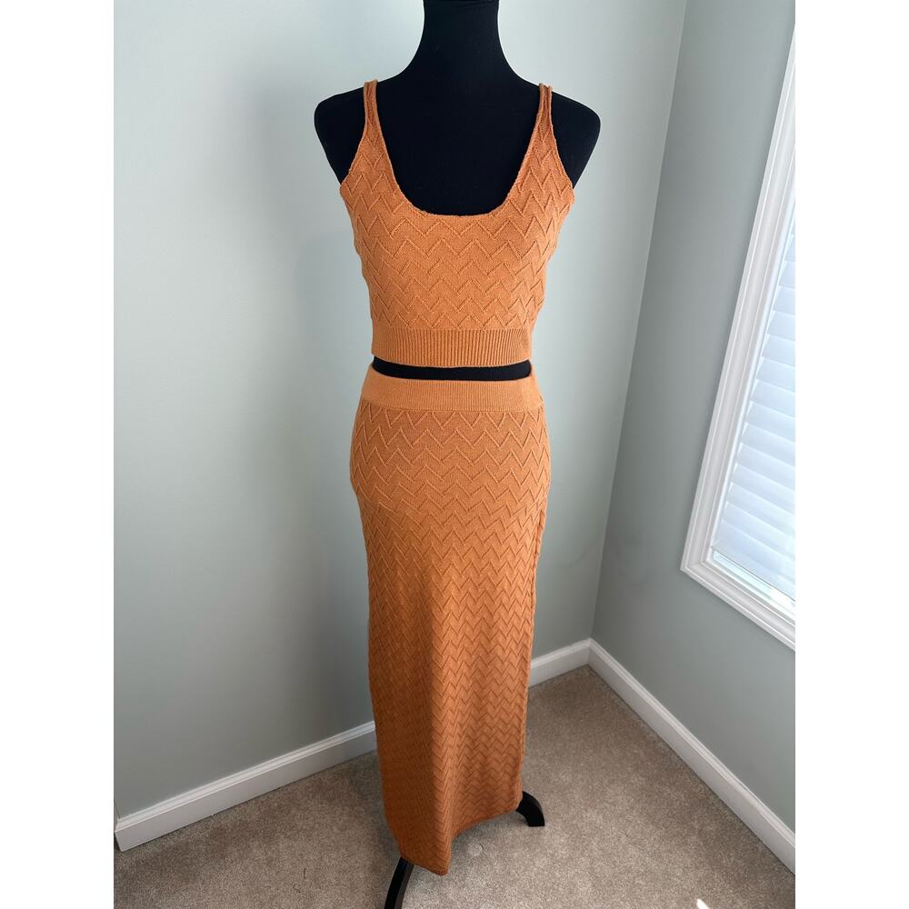 NWT Charlie Holiday Grace Knit Set Sundial Brown-Size 6